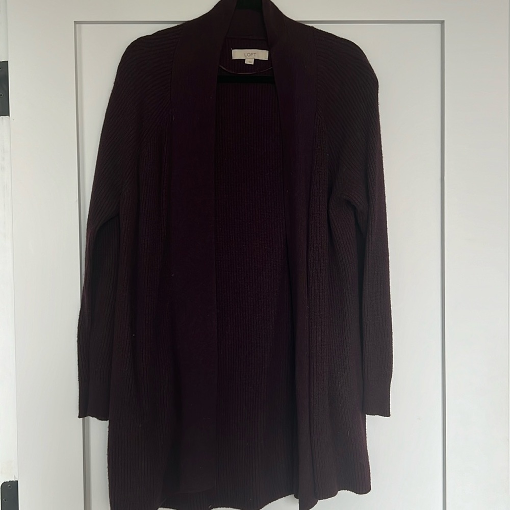 Loft dark purple cardigan